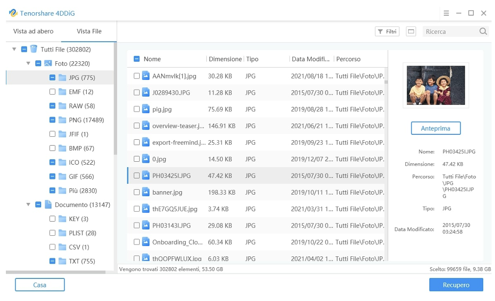 Recuperare Foto Cancellate da Windows e Mac Tenorshare