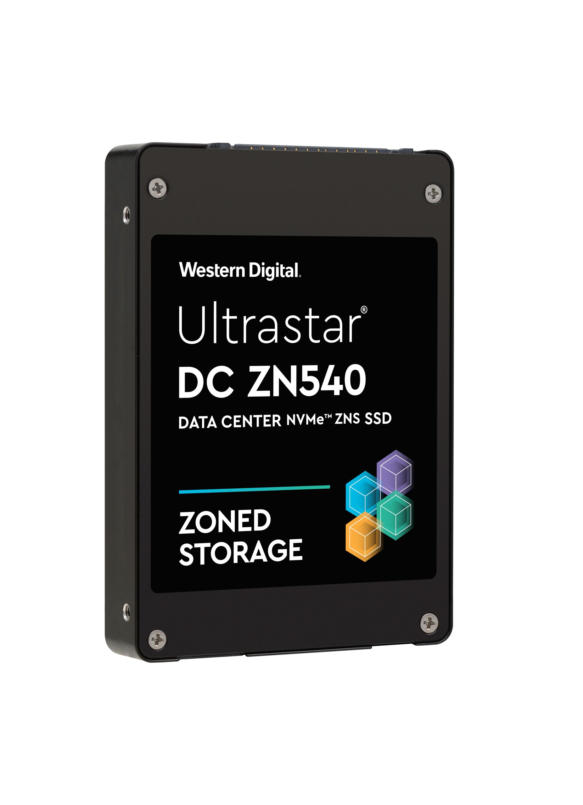 western digital Ultrastar-DC-ZN540-NVMe-ZNS-SSD-standingRight-front-noshadow-HR