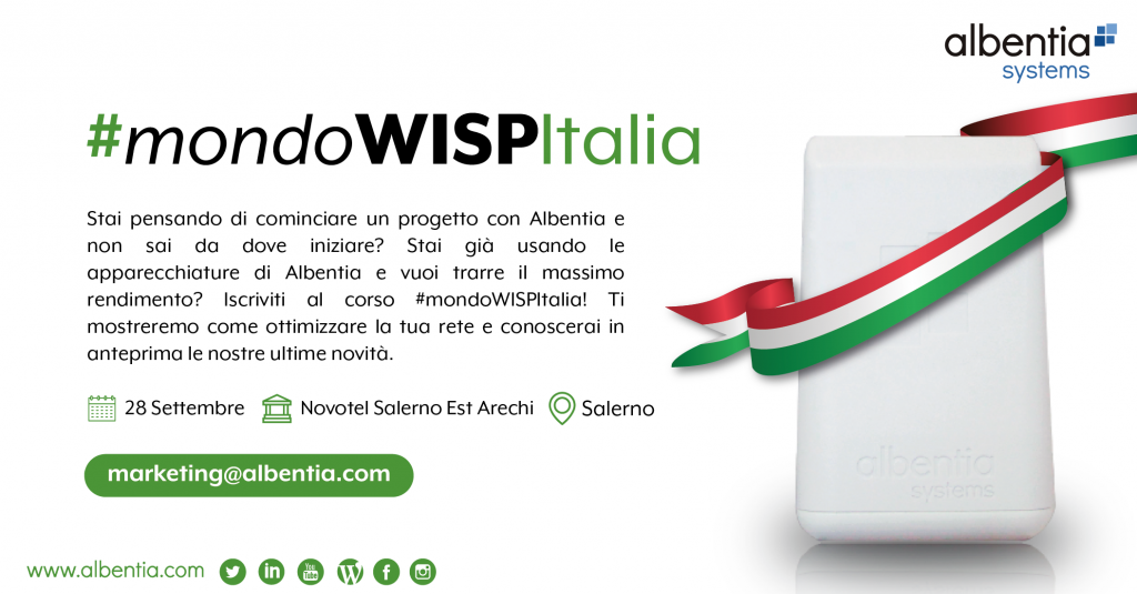 Albentia Systems tiene un corso gratuito per operatori wireless a Salerno