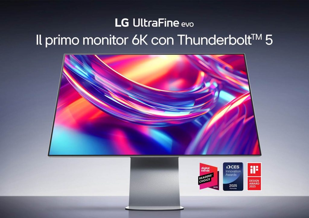UltraFine evo 6K: il monitor LG con Thunderbolt 5 UltraFine-evo